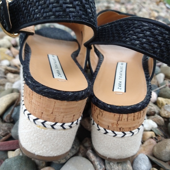 ZARA TRAFALUC X strap flatform sandals 40 9.5 (N5) - Picture 7 of 8